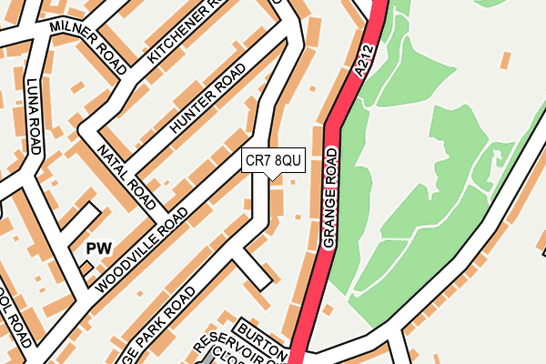 CR7 8QU map - OS OpenMap – Local (Ordnance Survey)
