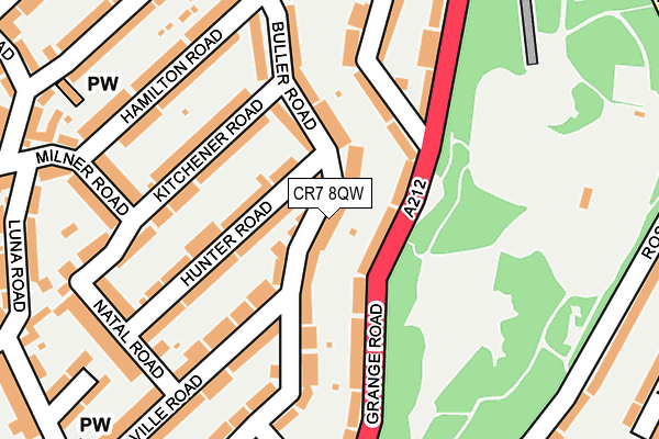 CR7 8QW map - OS OpenMap – Local (Ordnance Survey)