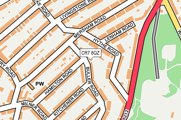 CR7 8QZ map - OS OpenMap – Local (Ordnance Survey)