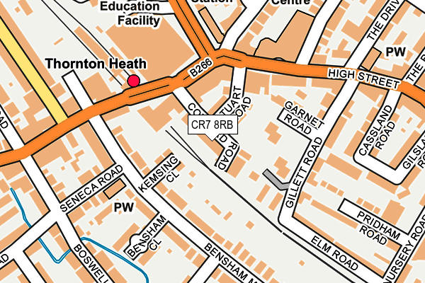 CR7 8RB map - OS OpenMap – Local (Ordnance Survey)