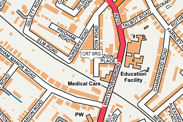 CR7 8RG map - OS OpenMap – Local (Ordnance Survey)