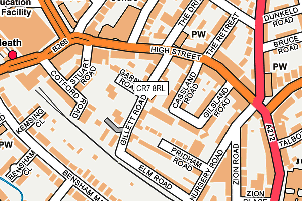 CR7 8RL map - OS OpenMap – Local (Ordnance Survey)