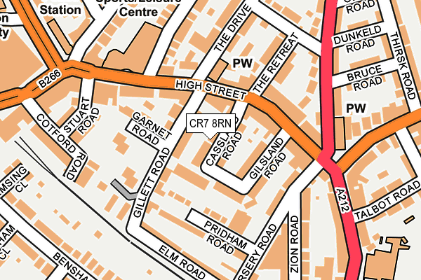 CR7 8RN map - OS OpenMap – Local (Ordnance Survey)