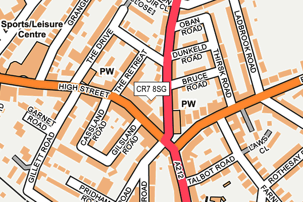 CR7 8SG map - OS OpenMap – Local (Ordnance Survey)