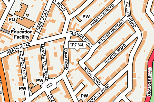 CR7 8XL map - OS OpenMap – Local (Ordnance Survey)