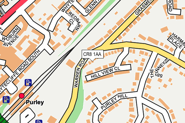 CR8 1AA map - OS OpenMap – Local (Ordnance Survey)