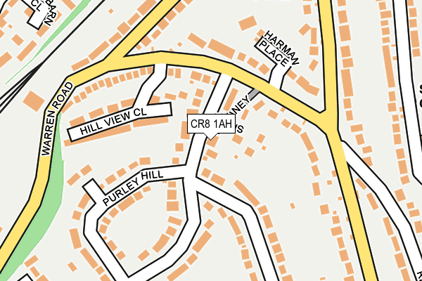 CR8 1AH map - OS OpenMap – Local (Ordnance Survey)