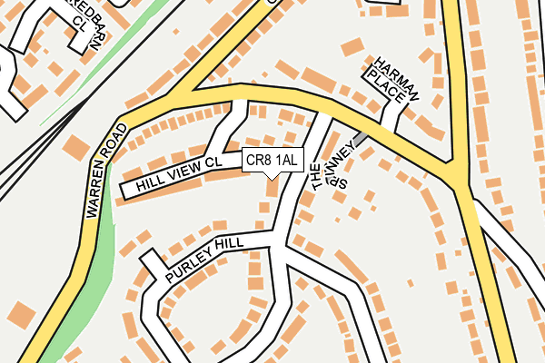 CR8 1AL map - OS OpenMap – Local (Ordnance Survey)