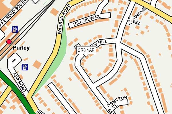 CR8 1AP map - OS OpenMap – Local (Ordnance Survey)