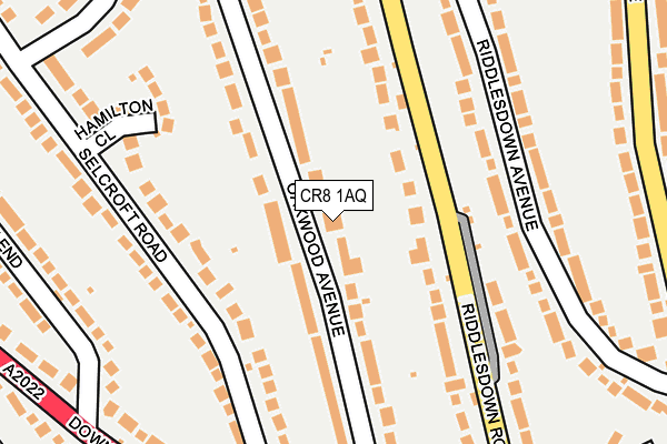 CR8 1AQ map - OS OpenMap – Local (Ordnance Survey)