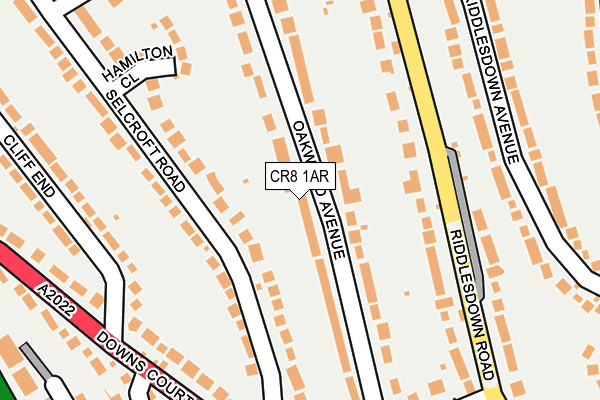 CR8 1AR map - OS OpenMap – Local (Ordnance Survey)