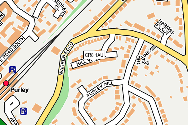 CR8 1AU map - OS OpenMap – Local (Ordnance Survey)