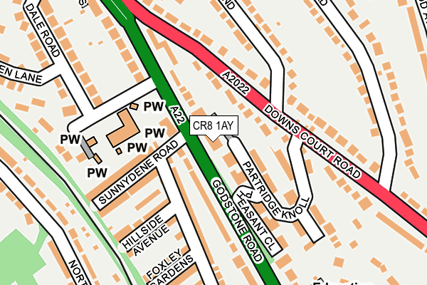 CR8 1AY map - OS OpenMap – Local (Ordnance Survey)