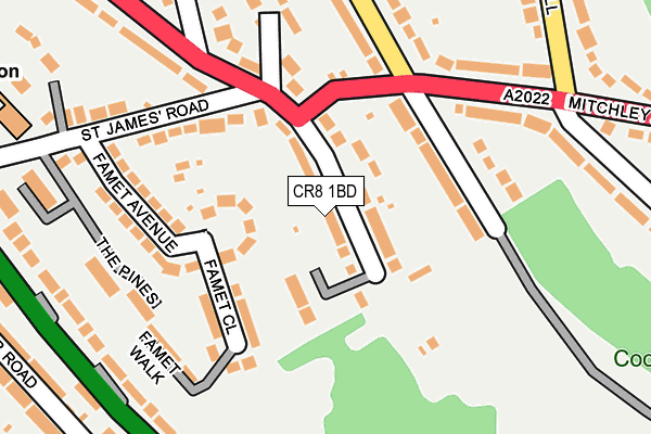 CR8 1BD map - OS OpenMap – Local (Ordnance Survey)