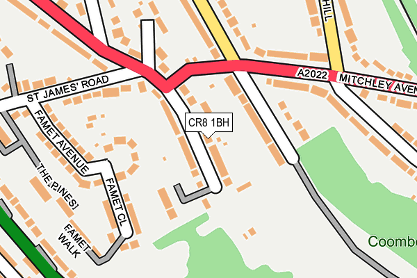 CR8 1BH map - OS OpenMap – Local (Ordnance Survey)