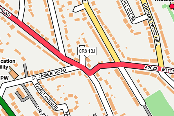 CR8 1BJ map - OS OpenMap – Local (Ordnance Survey)