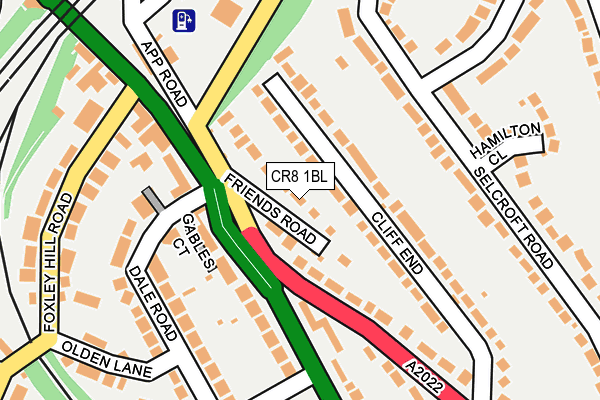 CR8 1BL map - OS OpenMap – Local (Ordnance Survey)