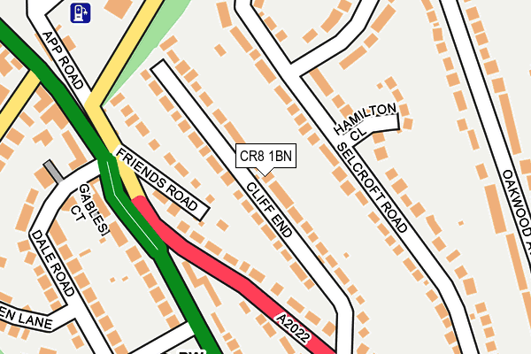 CR8 1BN map - OS OpenMap – Local (Ordnance Survey)