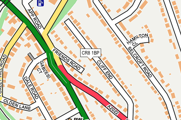 CR8 1BP map - OS OpenMap – Local (Ordnance Survey)