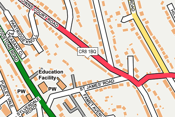 CR8 1BQ map - OS OpenMap – Local (Ordnance Survey)