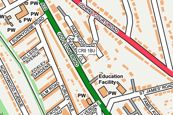 CR8 1BU map - OS OpenMap – Local (Ordnance Survey)