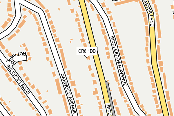 CR8 1DD map - OS OpenMap – Local (Ordnance Survey)