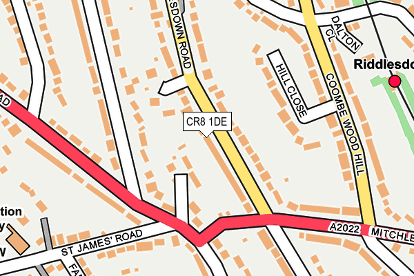 CR8 1DE map - OS OpenMap – Local (Ordnance Survey)
