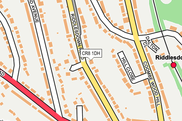CR8 1DH map - OS OpenMap – Local (Ordnance Survey)