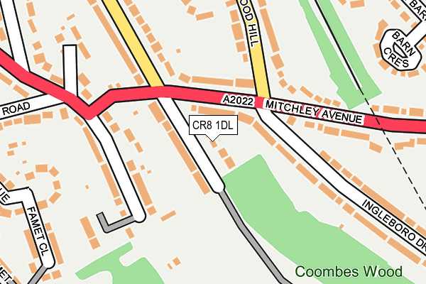 CR8 1DL map - OS OpenMap – Local (Ordnance Survey)