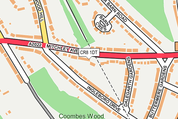 CR8 1DT map - OS OpenMap – Local (Ordnance Survey)