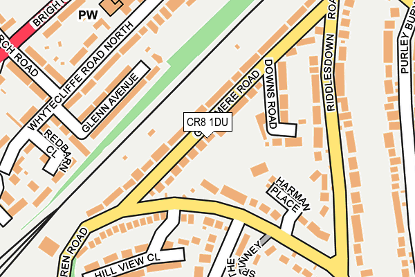 CR8 1DU map - OS OpenMap – Local (Ordnance Survey)