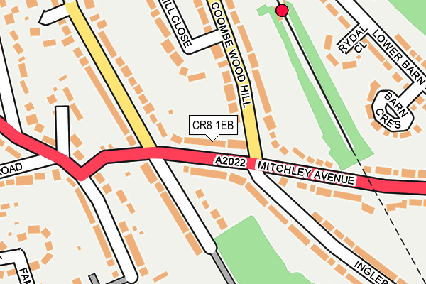 CR8 1EB map - OS OpenMap – Local (Ordnance Survey)