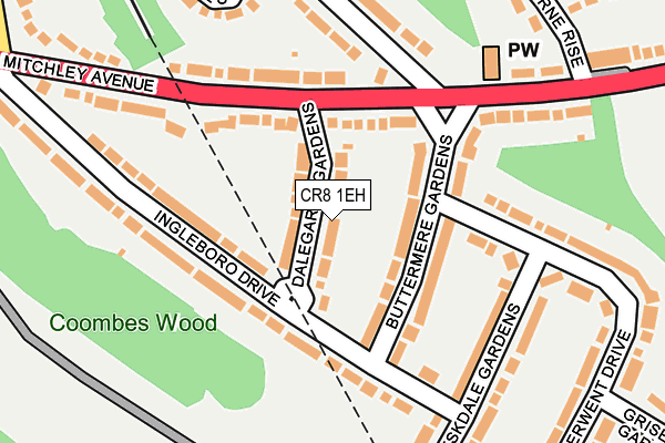 CR8 1EH map - OS OpenMap – Local (Ordnance Survey)