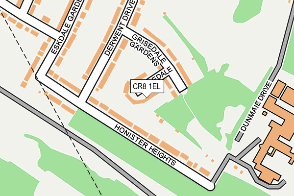 CR8 1EL map - OS OpenMap – Local (Ordnance Survey)