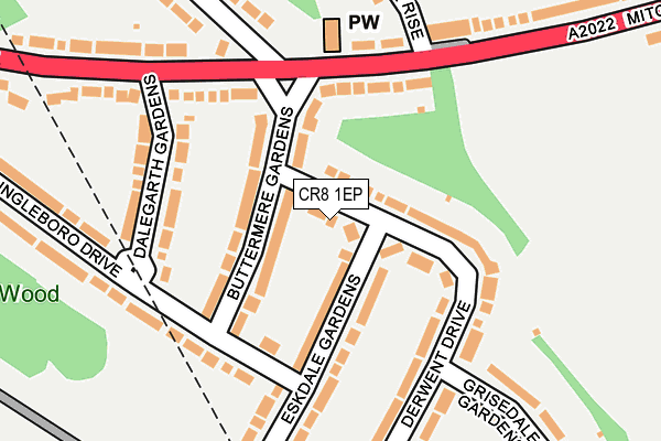 CR8 1EP map - OS OpenMap – Local (Ordnance Survey)
