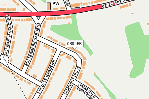CR8 1ER map - OS OpenMap – Local (Ordnance Survey)