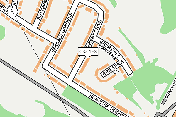 CR8 1ES map - OS OpenMap – Local (Ordnance Survey)