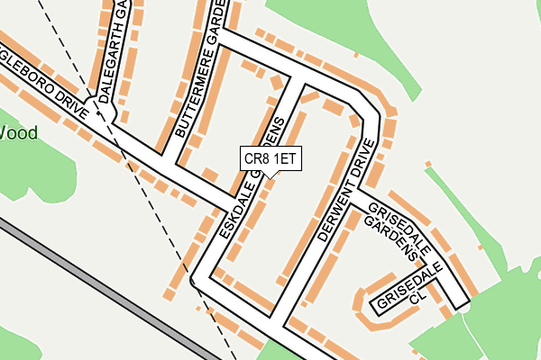 CR8 1ET map - OS OpenMap – Local (Ordnance Survey)