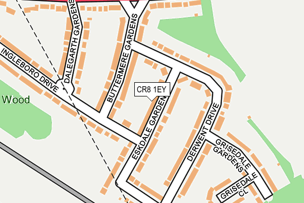 CR8 1EY map - OS OpenMap – Local (Ordnance Survey)