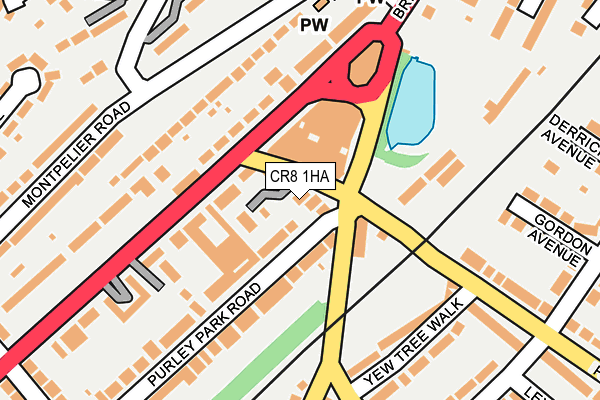 CR8 1HA map - OS OpenMap – Local (Ordnance Survey)