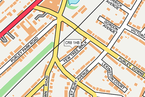 CR8 1HB map - OS OpenMap – Local (Ordnance Survey)