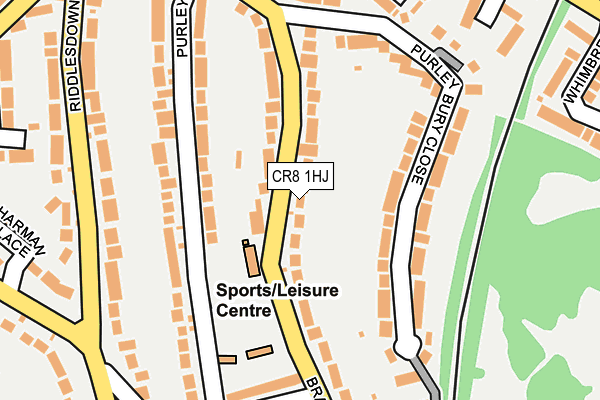 CR8 1HJ map - OS OpenMap – Local (Ordnance Survey)