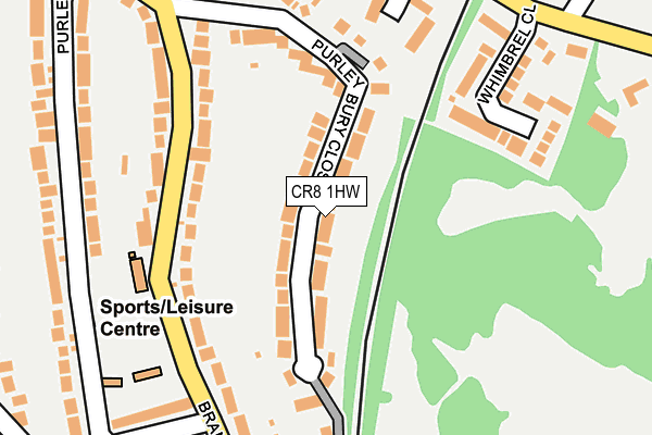 CR8 1HW map - OS OpenMap – Local (Ordnance Survey)
