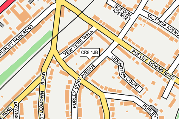 CR8 1JB map - OS OpenMap – Local (Ordnance Survey)