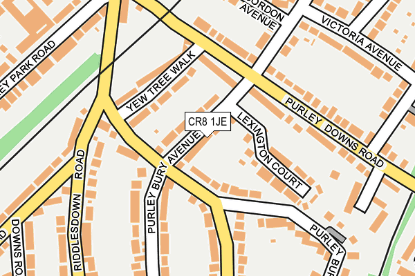 CR8 1JE map - OS OpenMap – Local (Ordnance Survey)