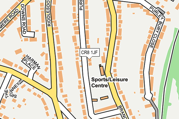 CR8 1JF map - OS OpenMap – Local (Ordnance Survey)