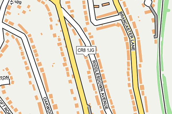 CR8 1JG map - OS OpenMap – Local (Ordnance Survey)