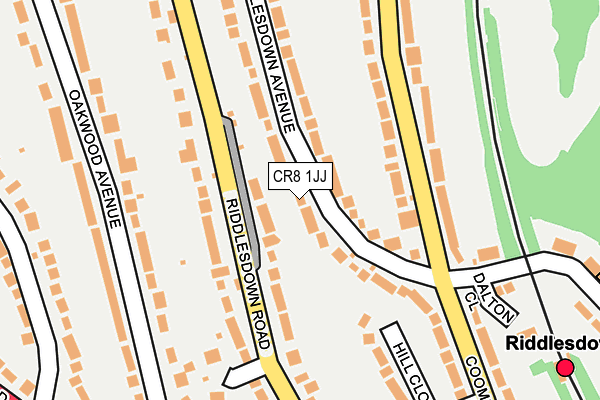 CR8 1JJ map - OS OpenMap – Local (Ordnance Survey)
