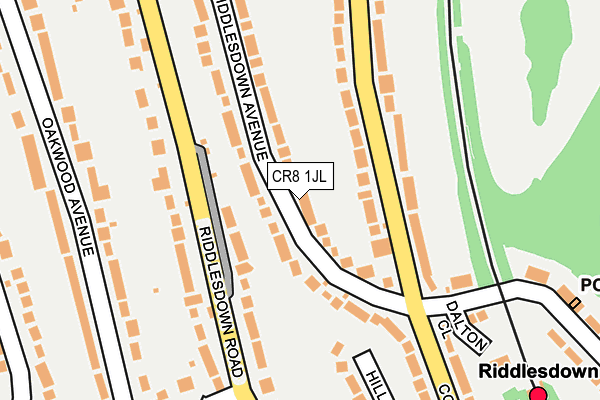 CR8 1JL map - OS OpenMap – Local (Ordnance Survey)