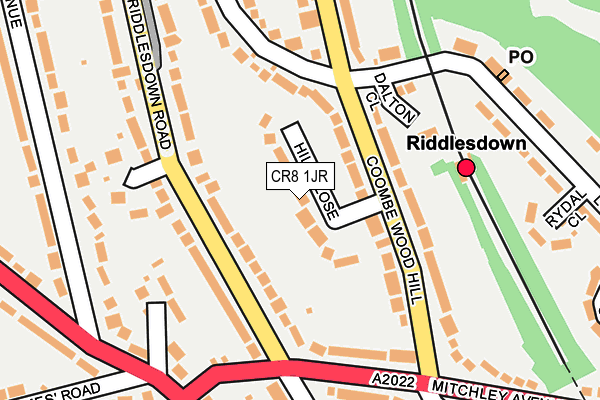 CR8 1JR map - OS OpenMap – Local (Ordnance Survey)